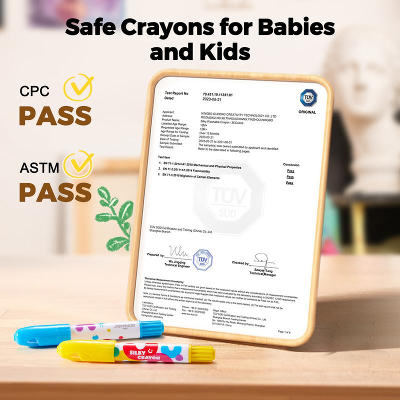 MiniMakers Jumbo Silky Crayons for Toddlers