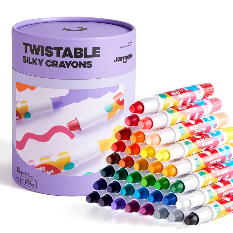 MiniMakers Jumbo Silky Crayons for Toddlers